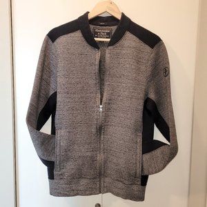 A&F Men's Grey/Blue Jacket - Size L